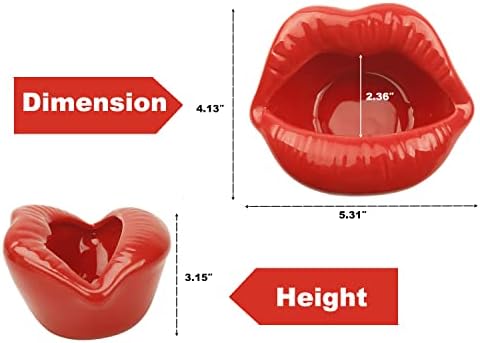 Cinzas de cigarro de cerâmica criativa com lipstabletop sexy portátil cinzeiros modernos para bandeja de cinzas para fumantes