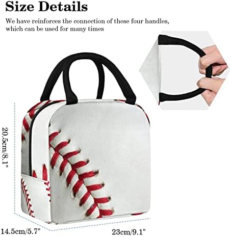 Baseball Sport Paint Saco de lancheira Bolsa de lancheira isolada para piquenique ao ar livre Viagem de alimentos RECIMENTOS DE COMPRIMENTO SACOS DE TOTOS PARA MAN MULHER