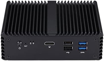 Inuomicro Mini PC sem fãs, Intel Celeron J4105, 5 LAN Mini Desktop Computer para construir roteador de firewall de escritório em