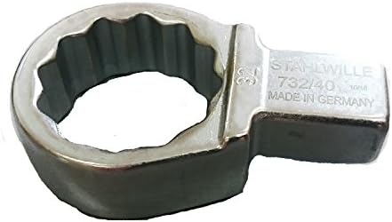 Stahlwille 58224014 Ferramenta de inserção de anel para chaves de torque, tamanho 14 mm, tamanho da montagem 14x18 mm, acabamento cromado, intercambiável