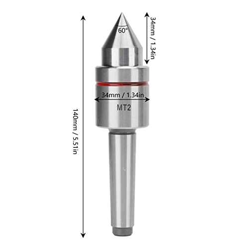 FTVogue MT2 Live Center High Carbon Steel 60 Morse Toping Turning Tool para torno de torno de alta velocidade CNC