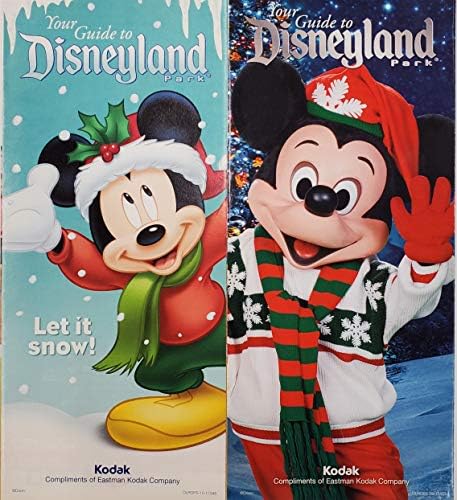 Disneyland Park Conjunto de 8 guias turísticos de mapa com mansão assombrada Matterhorn Princesas Mickey Goofy Natal Halloween
