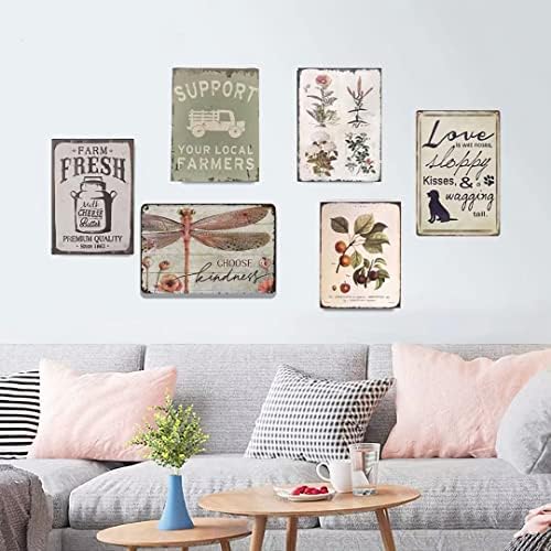 Creative Tin Sign Dragonfly Choice Bondade Rodado engraçado Decoração de parede retro para casa Garden Garden Bars Restaurantes