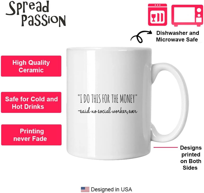 Presentes Spreadpassion para assistente social: caneca assistente social - “Eu faço isso pelo dinheiro” - Assistente social engraçado