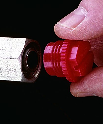 Plugue de rosca de plástico CAPLUGS QTF14-3Q1. RP-TF-14-3, pp, para conectar o tamanho do thread 7/8-14 , vermelho