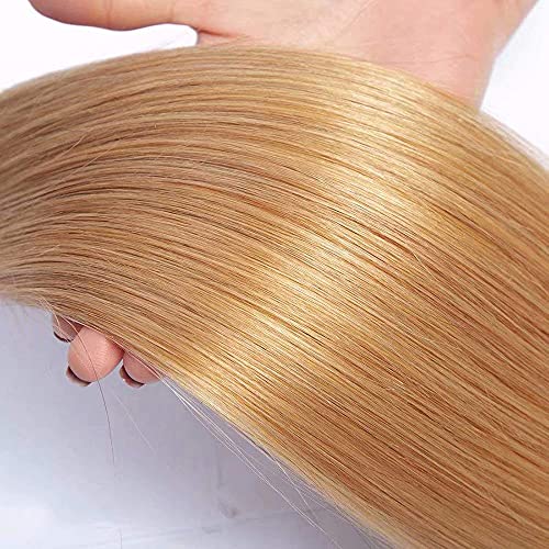 1b27 feixes retos de cabelo humano ombre loiro feixes de 24 polegadas 24 polegadas Cabelo brasileiro Virgem Remy Extensão