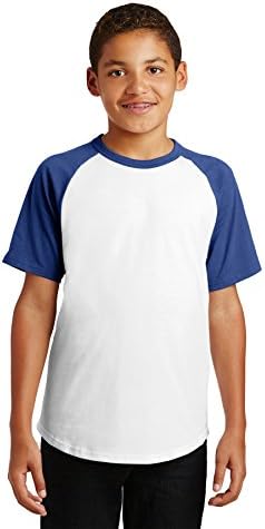 Sport-Tek Youth Manga curta colorblock Raglan Jersey