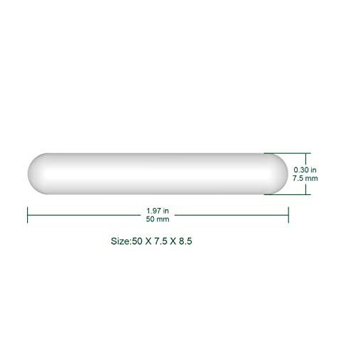 Conjunto de barra de agitação do FUNCHEM, 5pcs barras de agitação magnética revestida por PTFE para agitadores