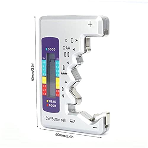 Testador de bateria universal digital - verifique todas as baterias - aaaa d n 9v 6f22 Célula de botão de 1,5V - tamanho - fácil