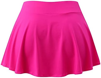 Skorts Saias para mulheres com cintura alta shorts fluidos 2 em 1 Skorts de golfe correndo saias com shorts mini