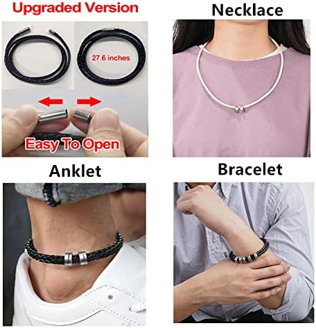 Pulseiras de couro para homens com 1-8 miçangas gravadas, nomes personalizados Braid Bracelet Pulseira de identificação masculina personalizada para papai, vovô