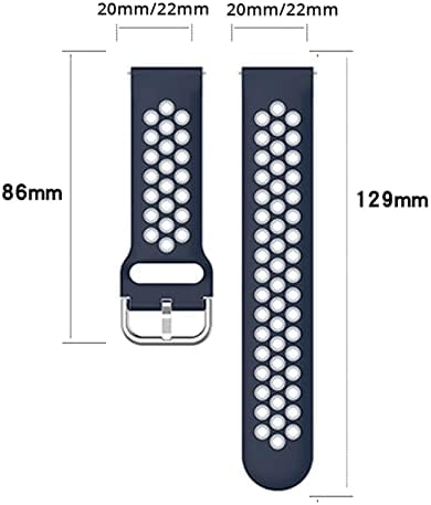 XJIM 20mm Smart Watch Wrist Telas para Xiaomi GTS/GTS 2 Mini 2E Banda de silicone Bip S U Pro Sublelet