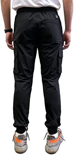 Southpole Men's Lightweight Tech Nylon Rogger calça, bolsos de carga, seco rápido
