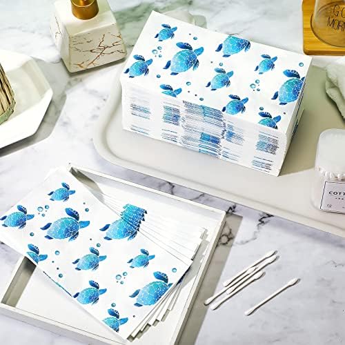 Toalhas de mão descartáveis ​​de tartarugas guardanapos de papel para banheiro hóspedes decorativas de toalhas macias suprimentos