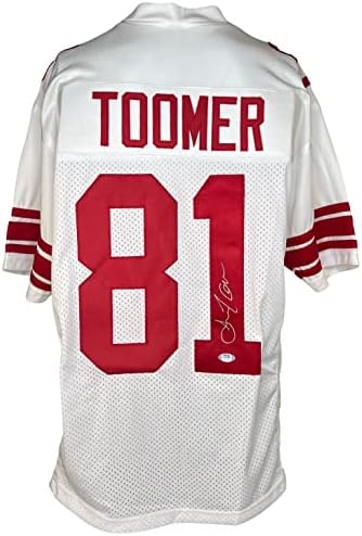 Amani Toomer autografado assinado Jersey NFL New York Giants PSA COA