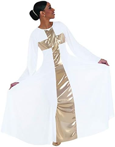 Body Wrappers Women's Louvor Cross Cross Long Worship Dress - 620