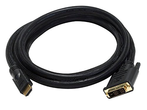 Cabo de vídeo Monoprice - 6 pés - preto | 24AWG CL2 HDMI de alta velocidade para adaptador DVI com jaqueta de rede