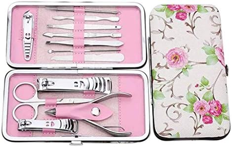 N/A 12pcs/lot manicure Conjunto profissional com estojo de aço inoxidável cortador de unhas cortador de cortadores de tesoura Kit de toe de toe de dedo do dedo do dedo do cortador