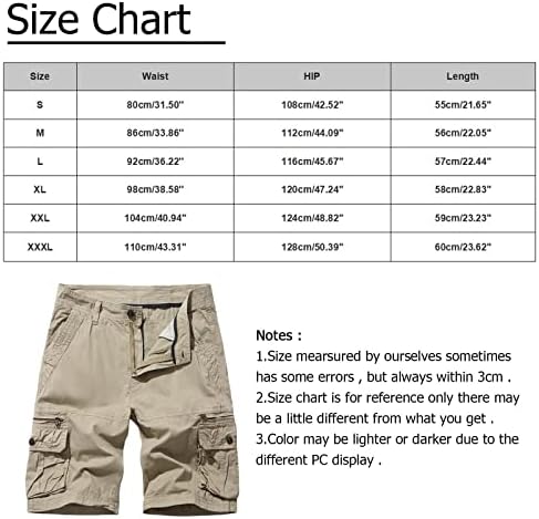 Shorts para homens cargo, shorts de verão macacão masculino casual capris straight multi bolso