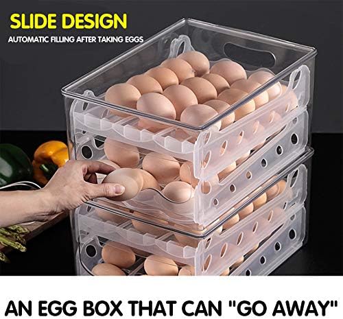 Caixa de geladeira caixa de recipientes domésticos ovos de grades de armazenamento alimentos 36 ovos de armazenamento cozinha ，