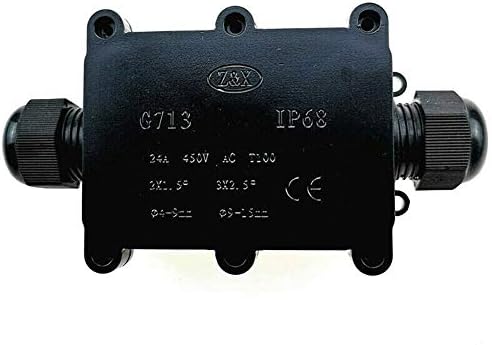 Fansipro 2/3/4/5/6 Way IP68 Conector de junção de junção à prova d'água IP68 Retardente de fogo, 0,35-0,59 polegadas, preto - 2 - Way