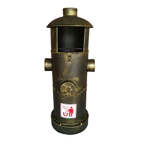 Lixo de hidrante para incêndio pode removível interno de caçamba de decoração de ferro residual barra restaurante ao ar