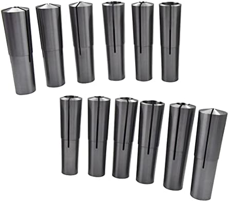 Kimllier 12pcs 3 Morse Conjunto de pinça de aterramento 1/8 - 3/4 polegadas com 3/8 polegadas -16 rosqueadas para trás para barra de tração para girar a usinagem