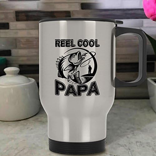 Reel Cool Papa Travel Caneca, caneca de café de viagem