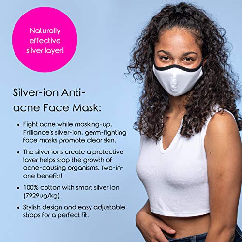Frilliance maskne acne pacote de beleza de cuidados com a pele, máscara de íon prateado, soro de pele transparente,
