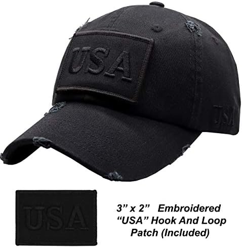 Antourage American Flag Unissex Baseball Hat para homens e mulheres | Tampa de viseira plana de malha de bandeira dos EUA Tampa plana + 2 patches patrióticos