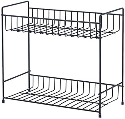 Cabilock Canning Supplies Organizador de rack de enlatamento para bancada Organizador de metal 2- Porta de armazenamento de prateleira