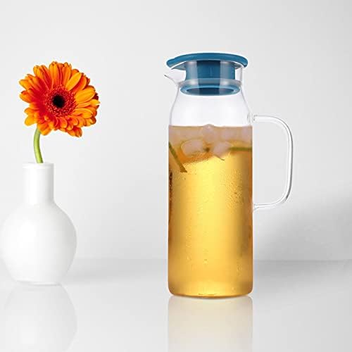 Dispensador de bebidas de bestonzon jarra de vidro com jarro de água para jarro de água de vidro de vidro com tampa