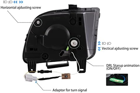 VLAND FACKLINGS MONTAGEM FIXA PARA FORD MUSTANG 2005-2009 （Não para Shelby GT500/ GT500KR W/ Startup dinâmico DRL,