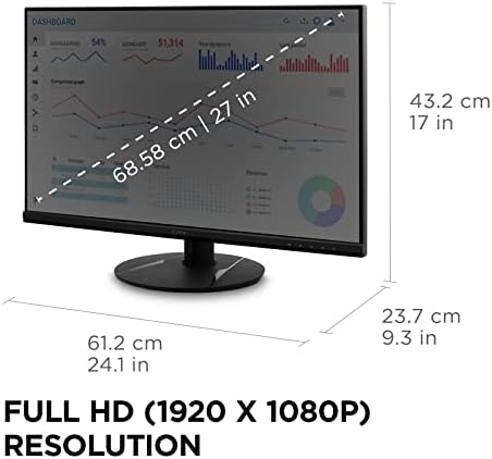 ViewSonic Omni VX2716 27 polegadas 1080p 1ms 100Hz Monitor de jogos com painel IPS, AMD FreeSync, Eye Care, HDMI