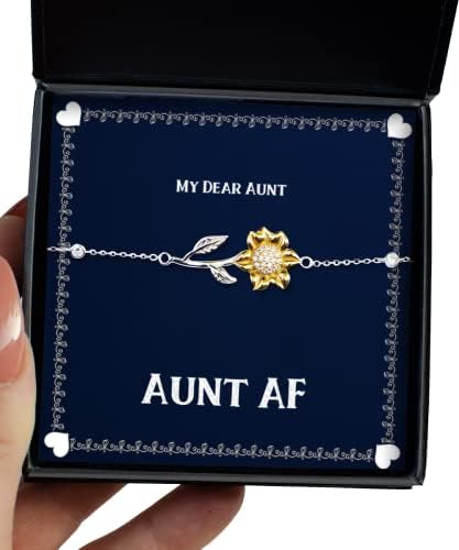 Presentes de tia exclusivos, tia AF, fofos presentes de pulseira de girassol de Natal para