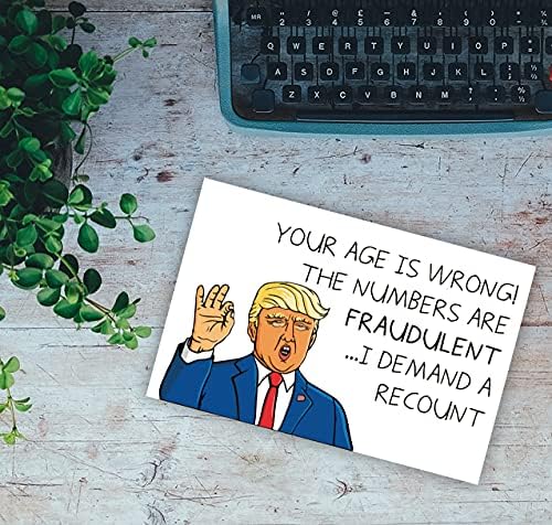 Hilariante Donald Trump Recunda Cartão, Cartão de Humor, Cartão para 30º 40º 50º HE ELE