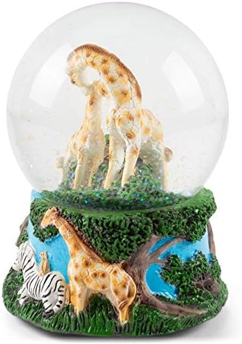 Elanze projeta girafas zebras e elefantes 100mm Music Water Globe toca música nascida de graça