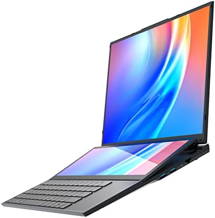 Laptop Jectse de 16 polegadas, 16 GB de RAM 256 GB SSD Laptop FHD com tela auxiliar de 14 polegadas, laptop de jogos