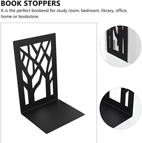 Ulthtechnovo desktop Bookshelf Decorative Booknds 2pcs Metal Bookends Metal Book End Livros Tree Livro Stopper Stopper Fortaleza Decorativa