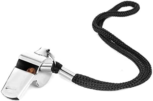 Whistle Professional 6 moldar o árbitro de metal assobia alto para o uso da escola em casa Uso 1PCS Silver 45 * 18mm Design prático