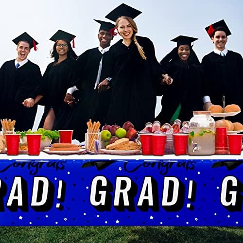 Dylives 3 PCS Partimento de graduação Tobeira da festa, Gongrats Grad 2023 FESTIDAS SUBESSÕES RELO AZUL Blue Decorações de mesa