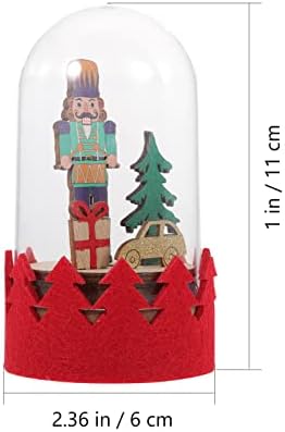 Abaodam Christmas Nutcracker em cúpula de vidro Lanterna de Natal Lanterna de madeira Decoração de comprimido de figura