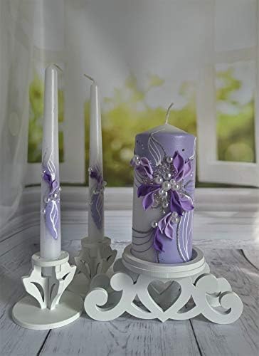 Magik Life Unity Candle para o casamento - Decor de casamento Acessórios para casamento - Conjuntos de vela - Pilar de 6 polegadas e 2 polegadas de 10 polegadas - Melhor vela de unidade