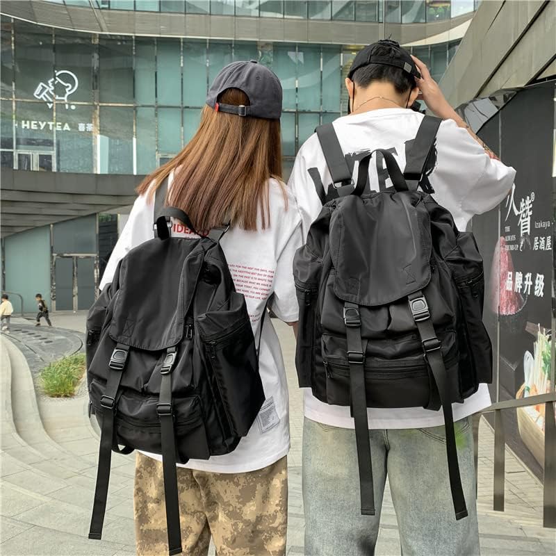 Gai Techwear Backpack Japonês Streetwear Vintage Alt Emo Backpack College School Laptop Bag Cool Hip Hop Goth Punk Rucksack