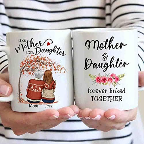 Mãe e filha personalizadas para sempre se vincularem caneca como mãe como filha Coffee caneca personalizada mãe filha caneca da mãe caneca para mãe mãe mulher de filhas no dia das mães