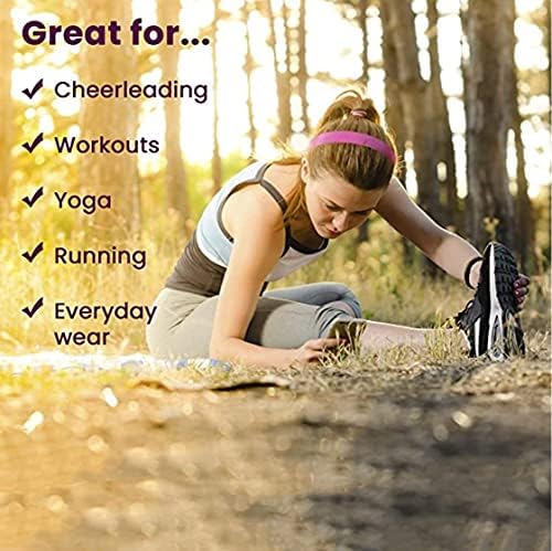 Bandas Banibands para Mulheres - Non Slip Sports Sports Head Bands - Bandeira perfeita para mulheres ativas permanecem no local durante o treino, corrida, ioga e muito mais