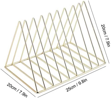 Desktop Decorative Metal Magazine Arquivos e organizador, organizador de rack de armazenamento para revistas, livros