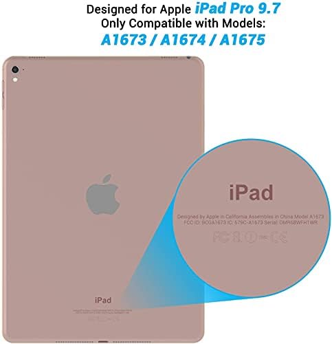 ASGENS iPad Pro 9,7 polegadas CASE CLARO, CASA DE SILICONE TRANSPARENTE CASA DE COMPUTO DE COMBATE DE CHUMGE DE CHUMGE FLEF SOFT TPU para iPad Pro 9,7 polegadas Modelo A1673 A1674 A1675