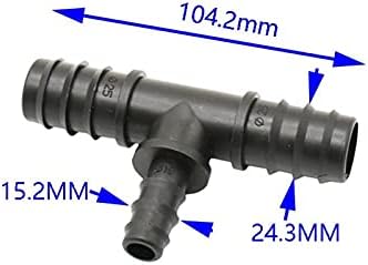 Mangueira de jardim de conexão rápida Mangueira de jardim de 25 a 16 mm Reduzindo o conector de divisor de água de três vias com a porca farpada e porca de 3 vias com conector de irrigação farpado 25