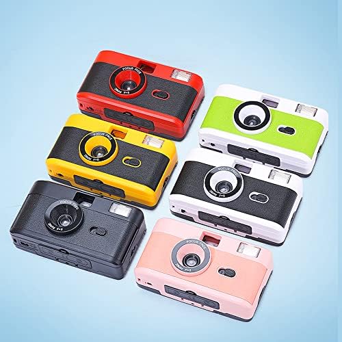 Analógico reutilizável/recarregável 135/35mm filme, Creative Gifts Camera de filme vintage com flash, para crianças e adultos （branco）